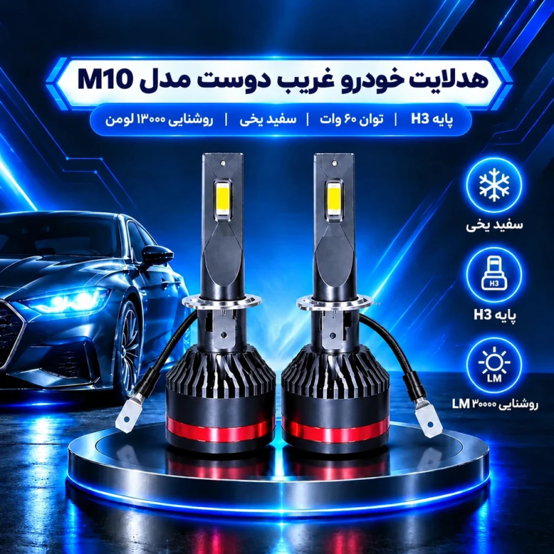 لامپ هدلایت خودرو غریب دوست مدل M10 پایه H3 - تصویر 2