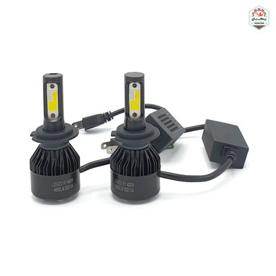 خرید هدلایت سه رنگ مدل V8 پایه H4 با 18 ماه بی قید و شرط در فروشگاه یدک بان