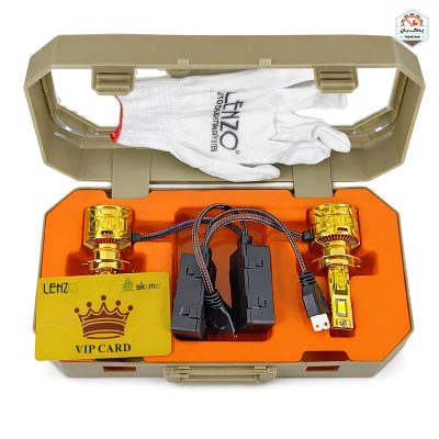 خرید هدلایت V125 Pro Max پایه H7 لنزو Lenzo با ارائه‌شده با ضمانت‌نامه و کارت گارانتی طلایی در فروشگاه یدک بان