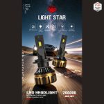 خرید هدلایت M40 PRO پایه H4 لایت استار LIGHT STAR با ارائه‌شده با ضمانت‌نامه و کارت گارانتی طلایی در فروشگاه یدک بان