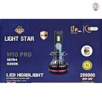خرید هدلایت M50 PRO پایه H1 لایت استار LIGHT STAR با ارائه‌شده با ضمانت‌نامه و کارت گارانتی طلایی در فروشگاه یدک بان